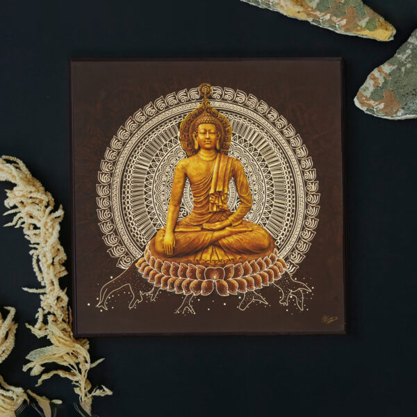 Golden Embossed Wall Painting - Image 3