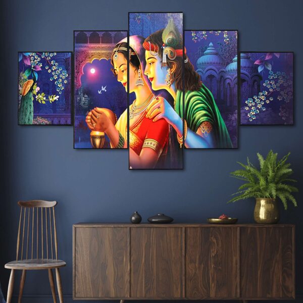 Set Of Five Framed Digital Wall Painting